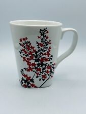 Coventry Fine Porcelain Red and Black Floral Coffee Tea Mug Dyrham Park 12oz picture
