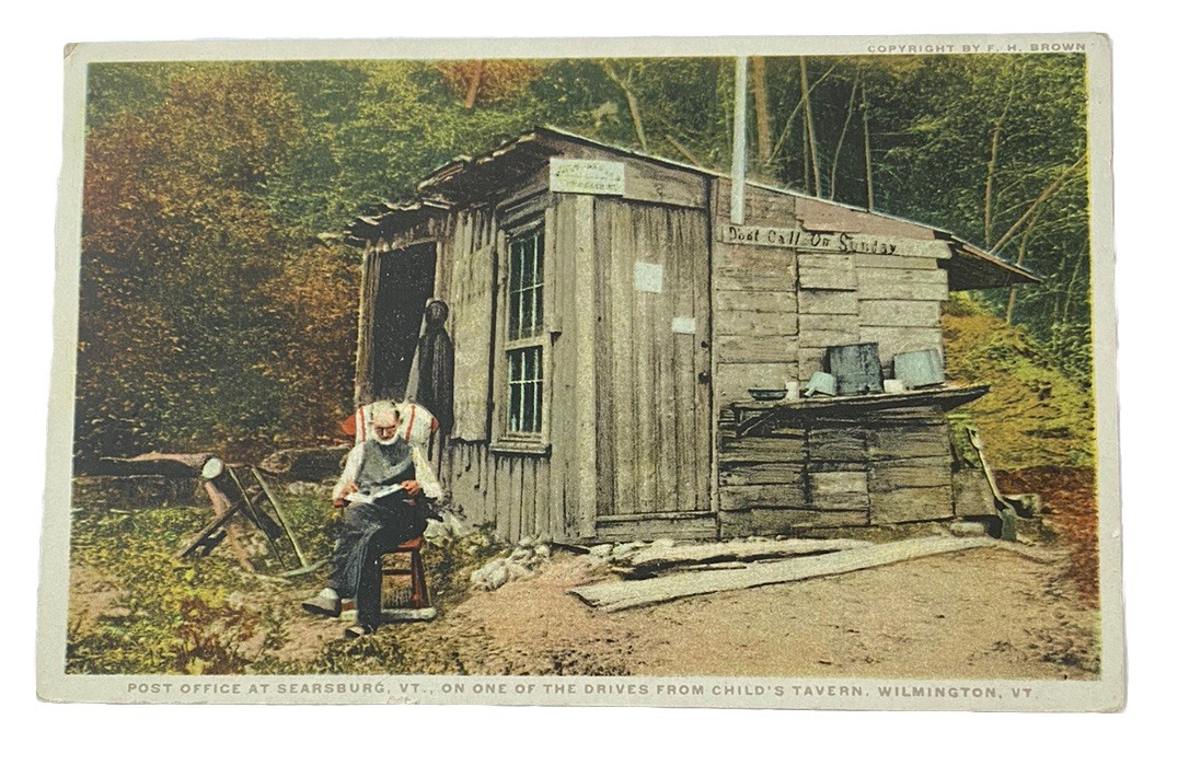 Vintage 1920s Postcard ~ Post Office ~ Searsburg Vermont VT Vintage 1920s Postcard ~ Post Office ~ Searsburg Vermont VT
