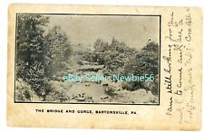 Bartonsville PA - THE BRIDGE & THE GORGE - Postcard Poconos near Stroudsburg picture