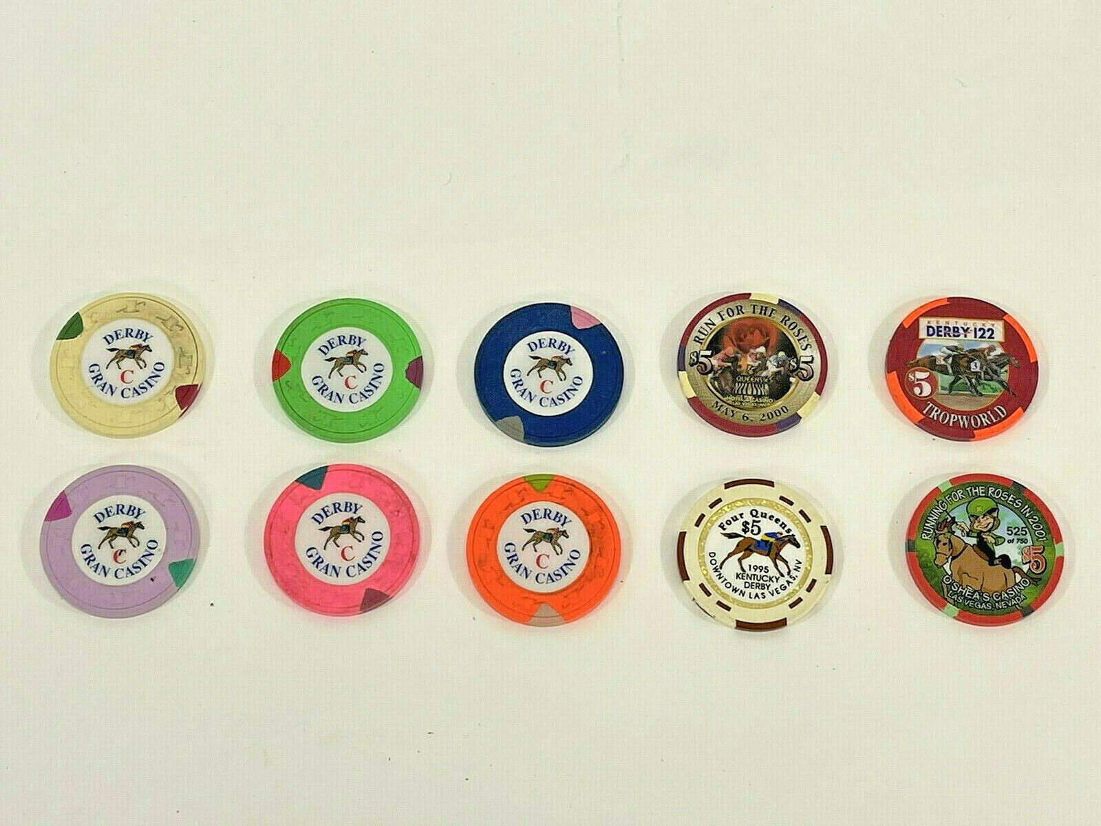 Lot of Horse racing KY Derby CASINO POKER CHIP, Lot of 10