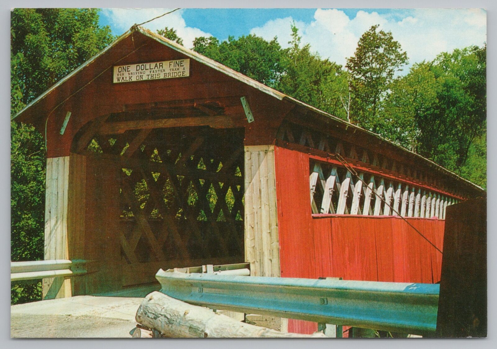 Bridge~Chiselville Bridge~Covered Bridge~Arlington Vermont~Continental Postcard