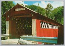 Bridge~Chiselville Bridge~Covered Bridge~Arlington Vermont~Continental Postcard picture