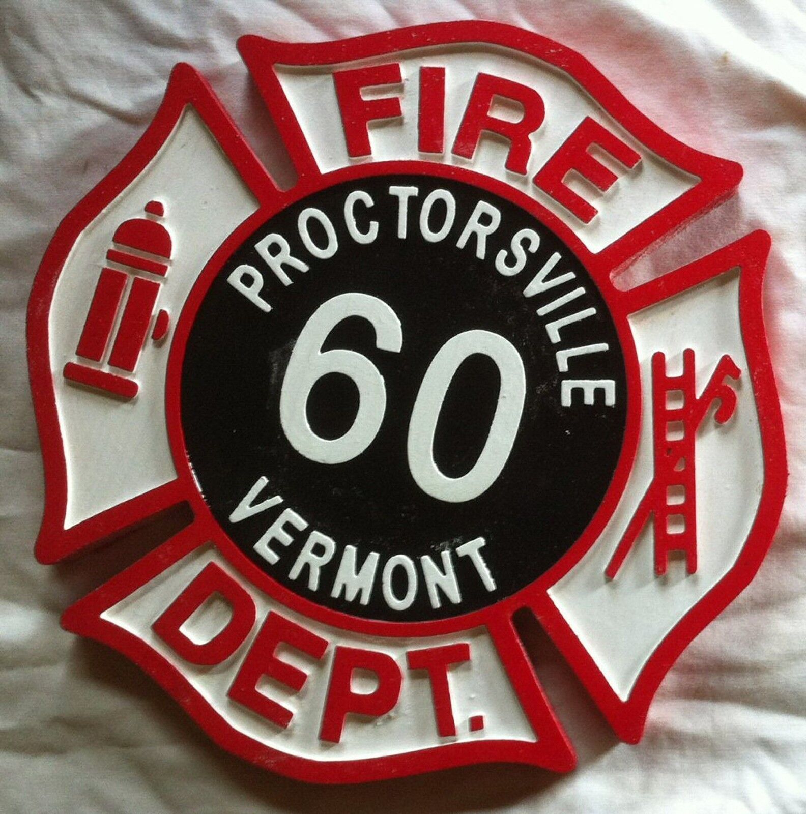 Fire Department Proctorsville 3D routed patch sign plaque Custom Carved