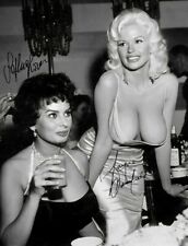 Sophia Loren & Jayne Mansfield 1957 Autographed 8x10 Photo (***Reprint***) picture