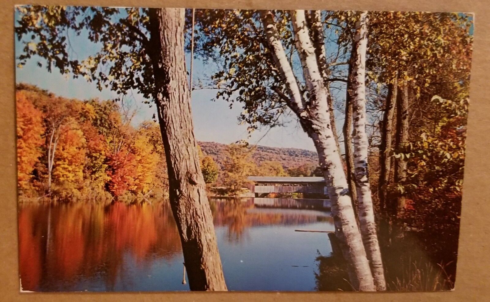 Postcard: Covered Bridge over the Ottauquechee River, Taftsville, VT (Photo Era)