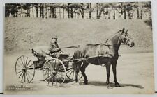 Stockbridge Mass TOM CAREY MAIL CARRIER with Horse & Carriage Photo Postcard P6 picture