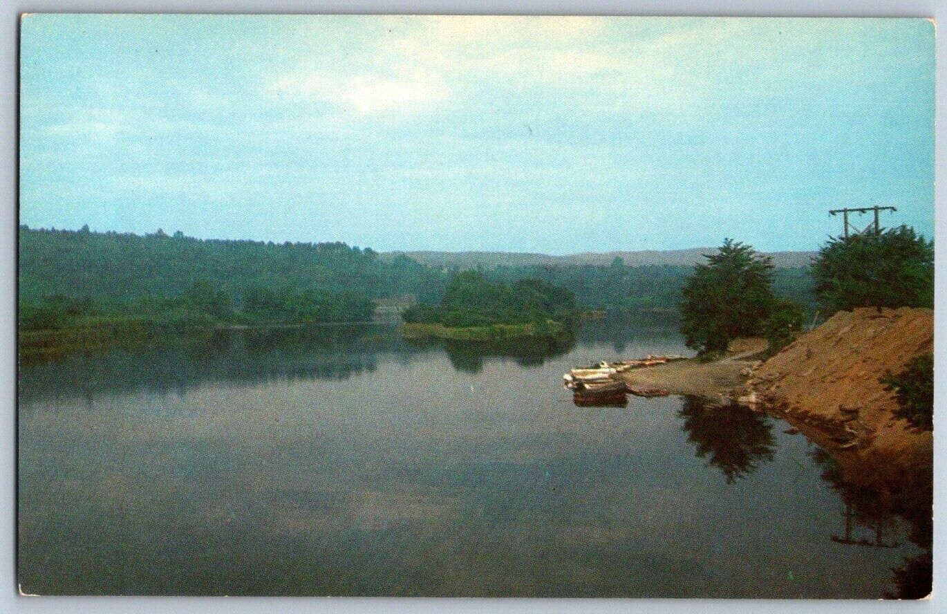 VTG Postcard~ West River Route 30~ Townshend, Vermont