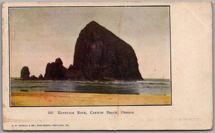 Vintage 1900s CANNON BEACH, Oregon Postcard \