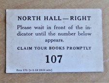 New York Public Library North Hall Book Claim receipt picture