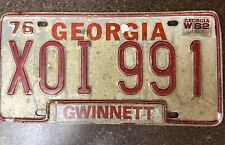 1976 Georgia License Plate Dated 1982 On Sticker Gwinnett County picture