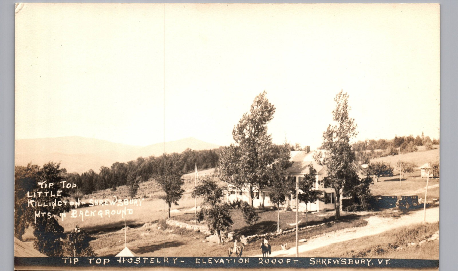 TIP-TOP HOSTELRY c1940 shrewsbury vt real photo postcard rppc vermont hotel TIP-TOP HOSTELRY c1940 shrewsbury vt real photo postcard rppc vermont hotel
