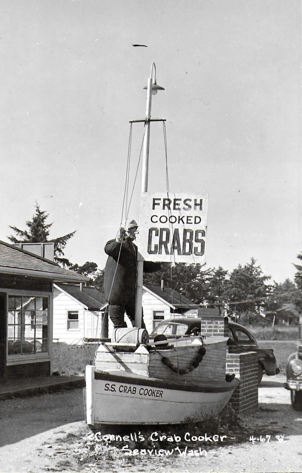 SEAVIEW WASHINGTON RPPC - CORNELL\'s CRAB COOKER SEAVIEW WASHINGTON RPPC - CORNELL\'s CRAB COOKER