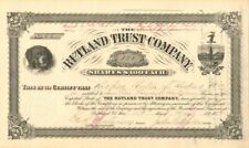 Rutland Trust Co. - Stock Certificate - Banking Stocks picture