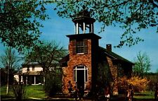 VT Shelburne Museum One Room School Schoolhouse from Vergennes Vtg Postcard View picture