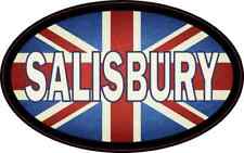4in x 2.5in Oval British Flag Salisbury Sticker Car Truck Vehicle Bumper Decal picture