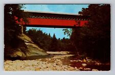 Roaring Branch VT-Vermont The Chiselville Covered Bridge Vintage c1935 Postcard picture