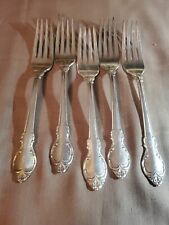5Holmes & Edwards SILVER FASHION Dinner Forks Inlaid IS Deep Silver Silverplate picture