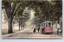 Postcard Massachusetts Westford New Street Car / Trolley Line Car 101 Stop picture
