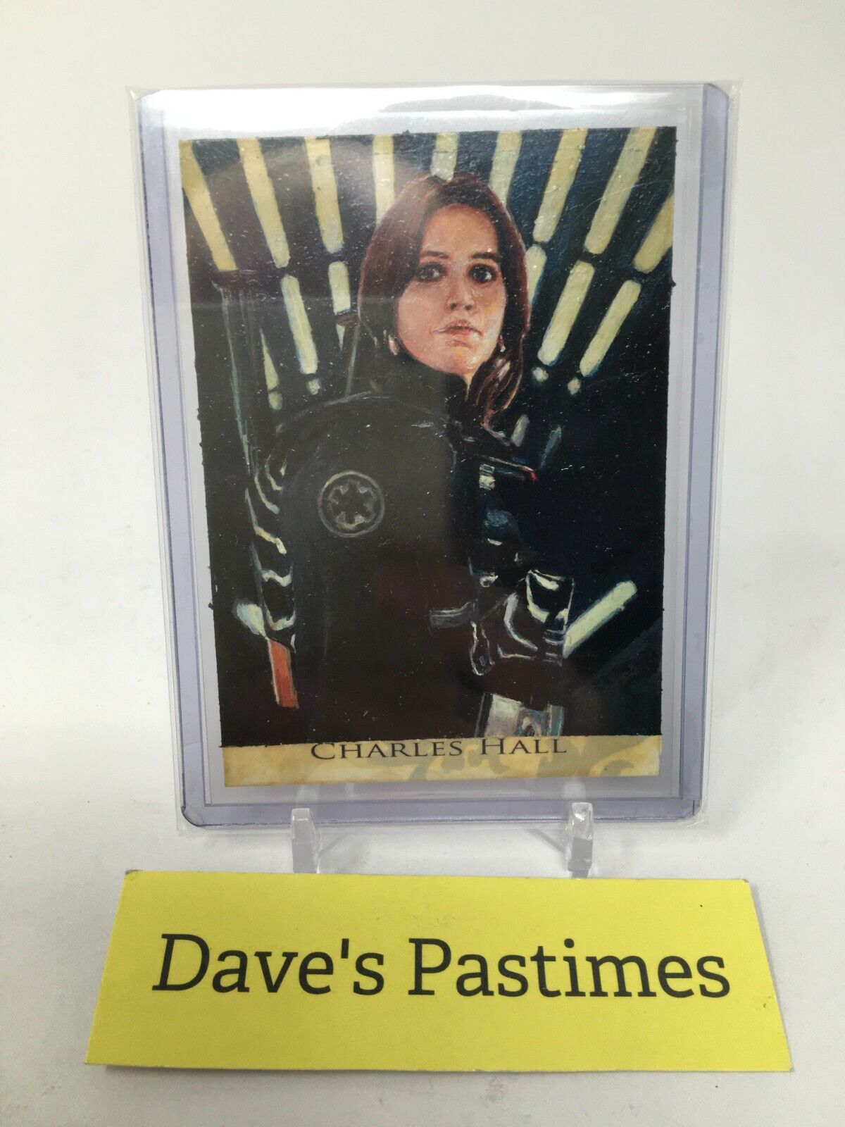 Star Wars Sketch Card ACEO Charles Hall 1/1 Jyn Erso Rogue One Fast Shipping