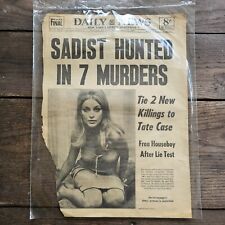 Daily News New York  1969 Sharon Tate Newspaper Cover (Torn) picture