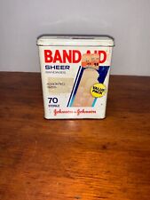 Vintage Johnson & Johnson Band-Aid Plastic Strips EMPTY tin can  picture