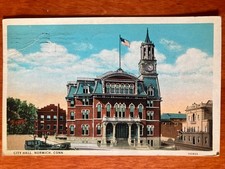City Hall Norwich CT 1928 Postcard PC8 picture