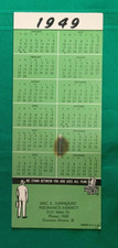 1949 VTG Ink Blotter Calendar ~ Sunnquist Insurance Agency Downers Grove IL picture