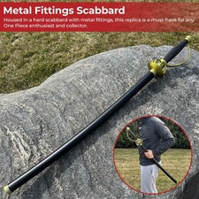 One Piece Anime Replica Cavendish Rapier - Full Tang Metal Overall 36