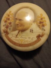 Alabaster trinket box made in italy Pope John Paul II picture