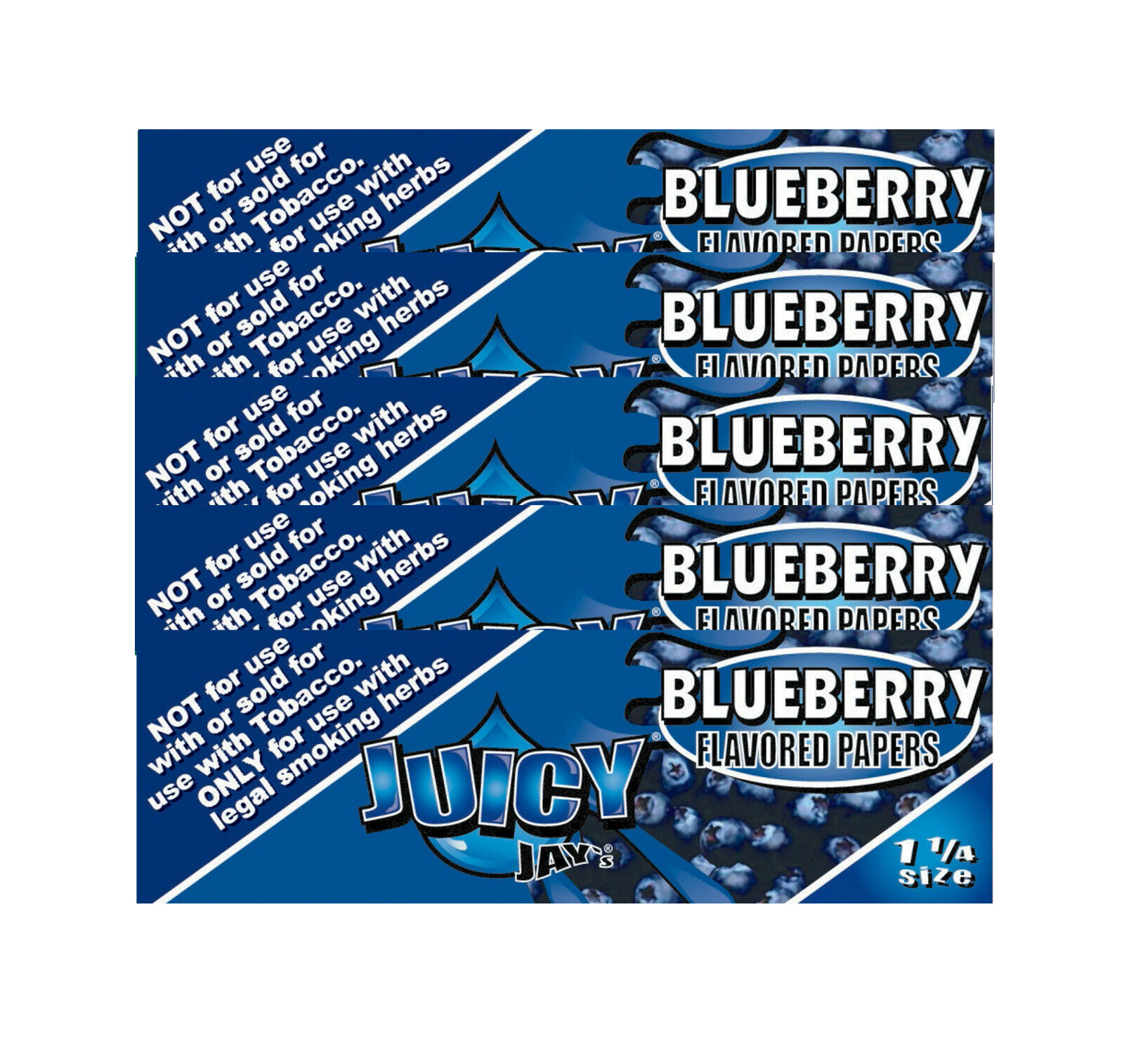 Juicy Jay's Blueberry Flavored Rolling Papers 1.25 5 Packs