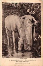 Bagnoles de l'Orne Normandie Postcard 1930 Dutriac Legend Nymph Horse picture