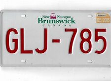 NEW BRUNSWICK passenger 2005 license plate 