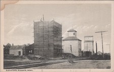 Grain Elevators Ryegate Montana MT Railroad Construction Bloom 1910s Postcard picture