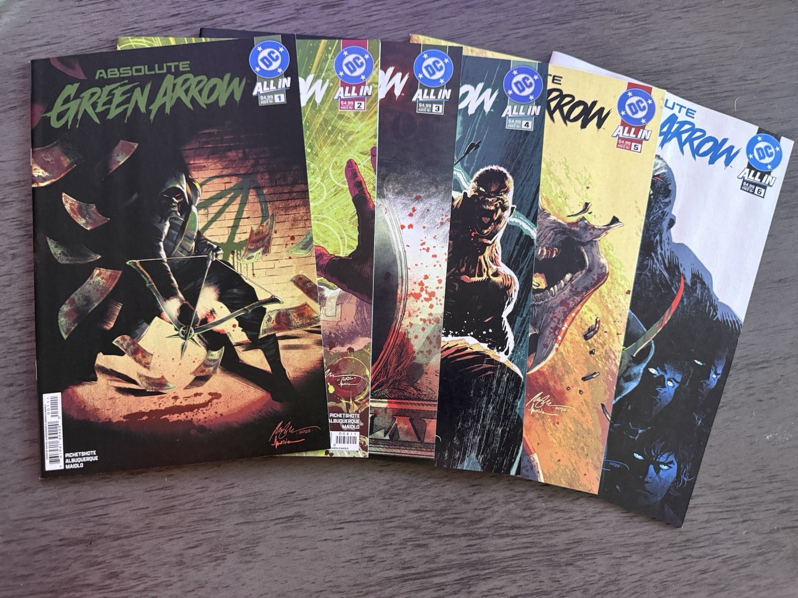 Absolute Green Arrow 1-6 DC Comic Book 2026 1st Printing NM Complete Lot Set Run Absolute Green Arrow 1-6 DC Comic Book 2026 1st Printing NM Complete Lot Set Run