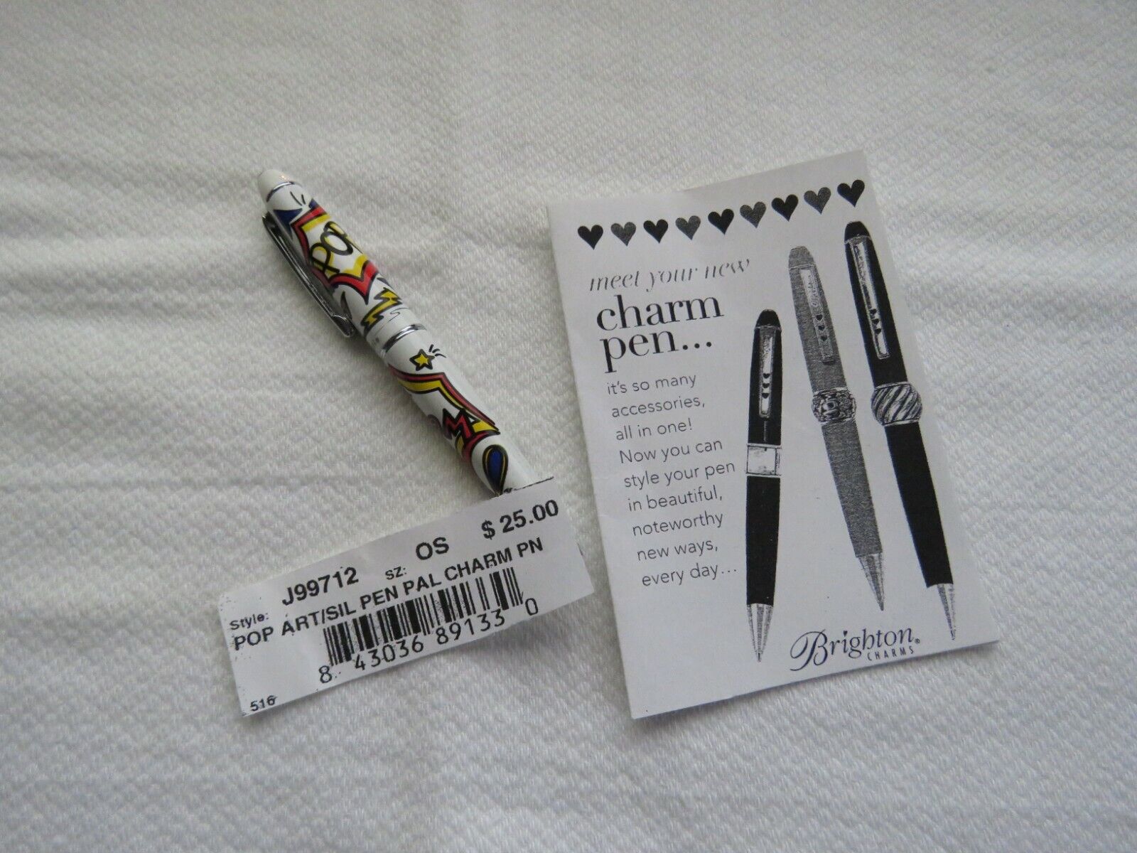 Brighton Mini-Short Pen Pal Pen With  POP All over it\'s the Coolest design NEW