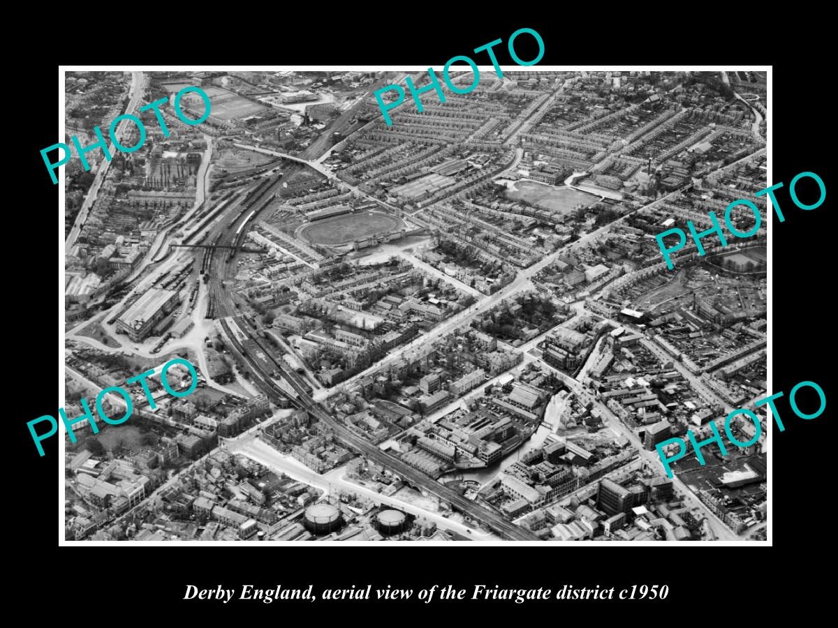 Derby England Aeriel View Of Friargate District c1950 Old Large Historic Photo Derby England Aeriel View Of Friargate District c1950 Old Large Historic Photo