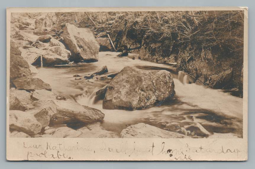 Creek Scene READSBORO Vermont RPPC Bennington County Antique Photo UDB 1907