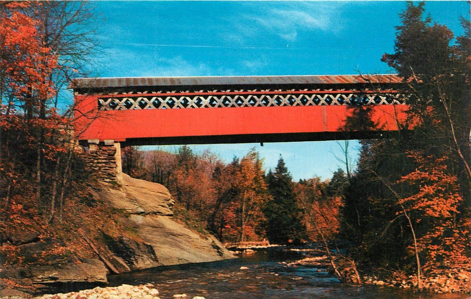 Chiselville Covered Bridge Arlington Vermont Postcard