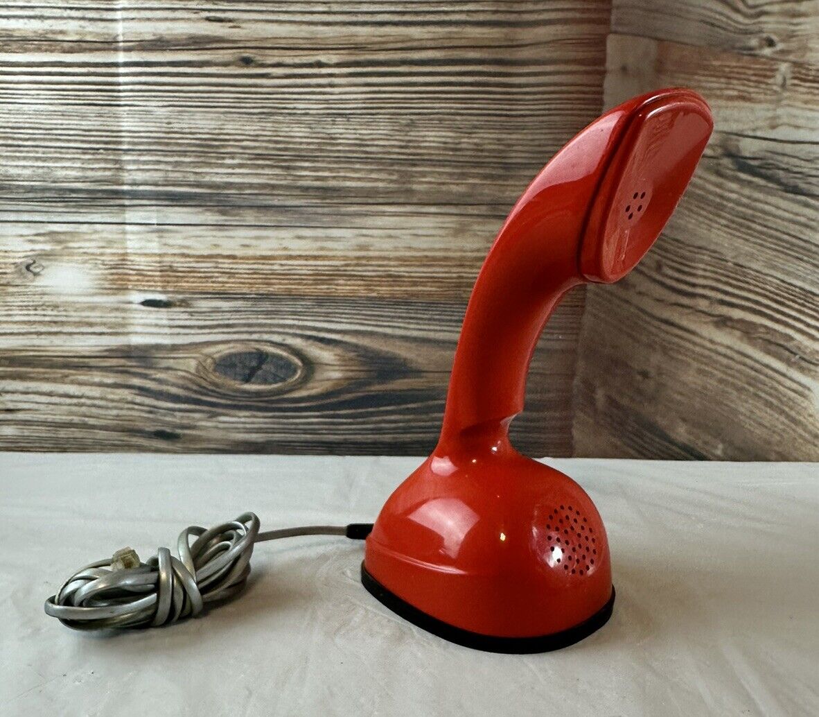 Vintage 1960s Ericofon North Electric Co. Red Telephone Rotary Desk Phone
