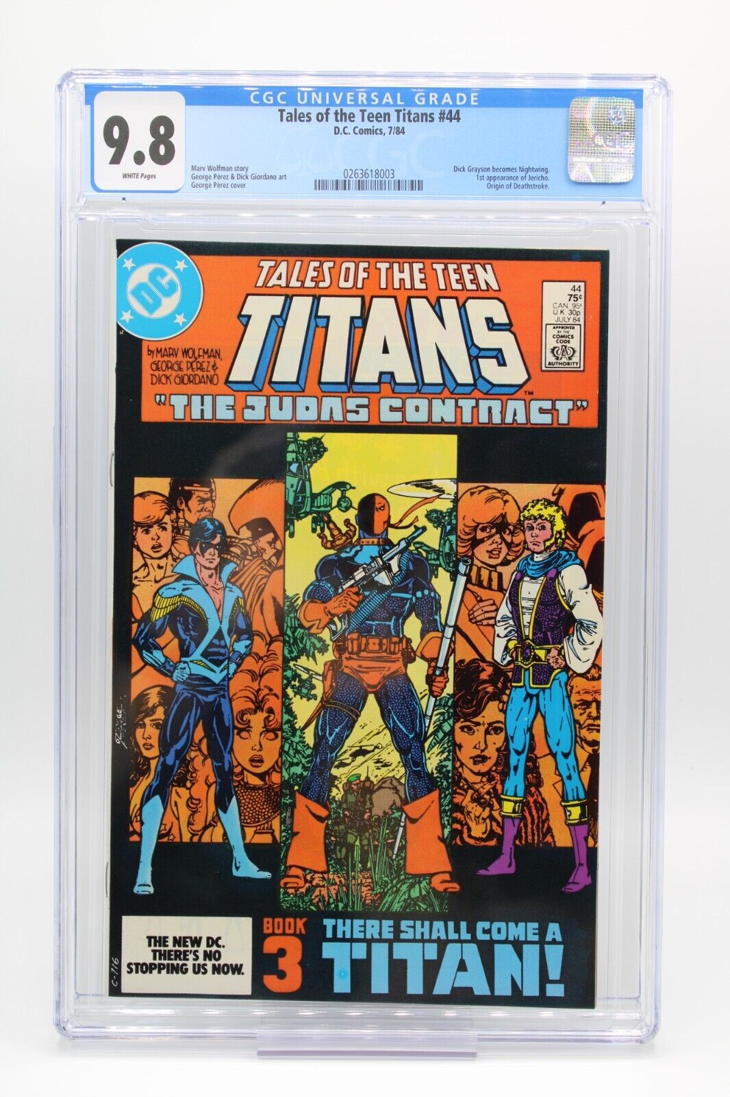 Tales of the Teen Titans #44 CGC 9.8 1st Nightwing Jericho Origin of Deathstroke