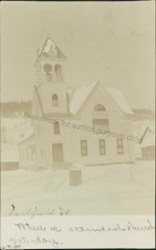 Waitsfield, VT: Church RPPC 1908 - Vintage Washington Co Vermont Photo Postcard picture