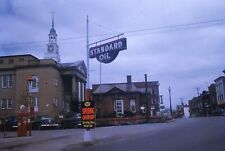 1950s Red Kodachrome 35mm Slide Court House Old Cars Williamstown Kentucky KY picture