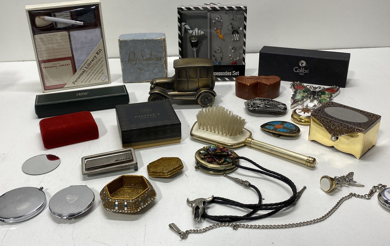 Waterford Mixed Collectibles Lot Trinket Boxes Pens Buckles Compacts 23 Pieces Waterford Mixed Collectibles Lot Trinket Boxes Pens Buckles Compacts 23 Pieces