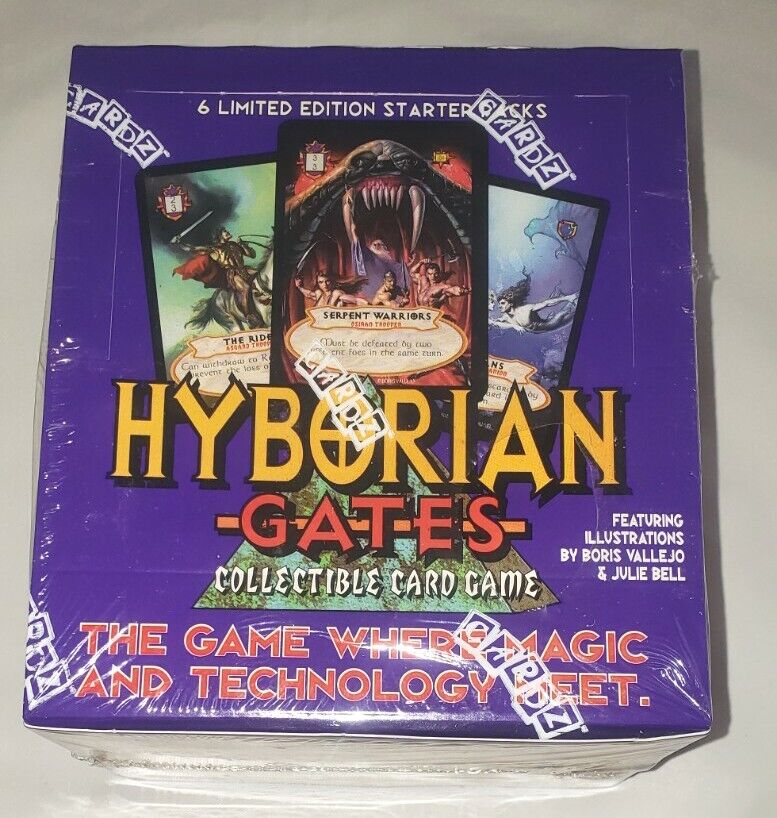 1995 Hyborian Gates Collectible Card Game Unopened Starter Deck Box 6ct Cardz