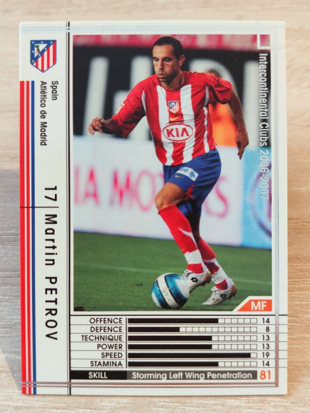 Panini 2006-07 C92 WCCF IC card soccer Atlético Madrid 326/384 Martin Petrov