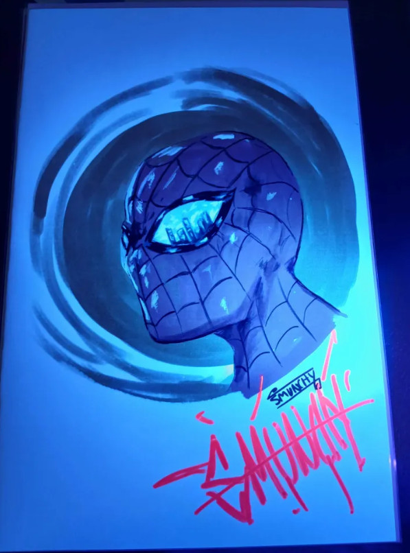 Spiderman Original Luxury Smunchy artbook slaughter signed UV Spiderman Original Luxury Smunchy artbook slaughter signed UV