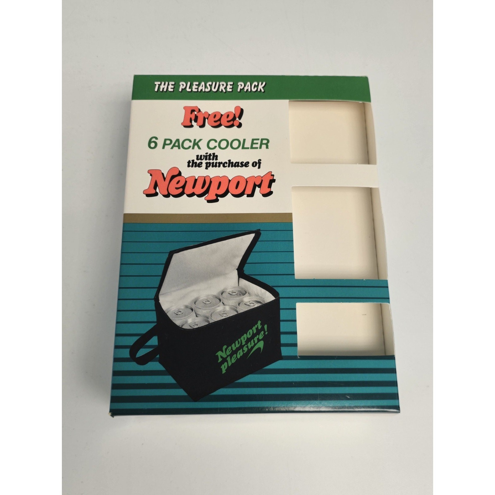NEWPORT PLEASURE cigarette promotional black lunch bag 6 Pack Beer Soda Cooler NEWPORT PLEASURE cigarette promotional black lunch bag 6 Pack Beer Soda Cooler