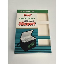 NEWPORT PLEASURE cigarette promotional black lunch bag 6 Pack Beer Soda Cooler picture