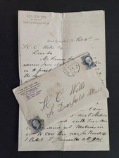 1886 antique RED LION INN west randolph vt LETTERHEAD shipping wood ashes rr picture