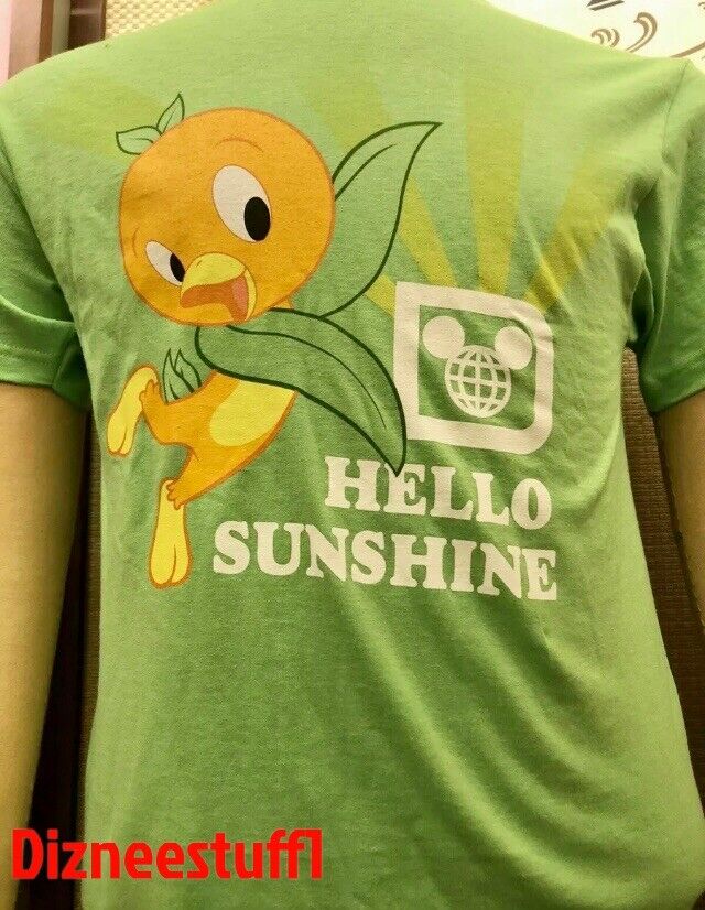 New with tag Disney Parks 2021 Orange Bird Hello Sunshine Green Shirt Adult L 